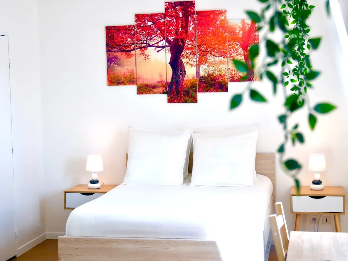 Chambre avec lit double